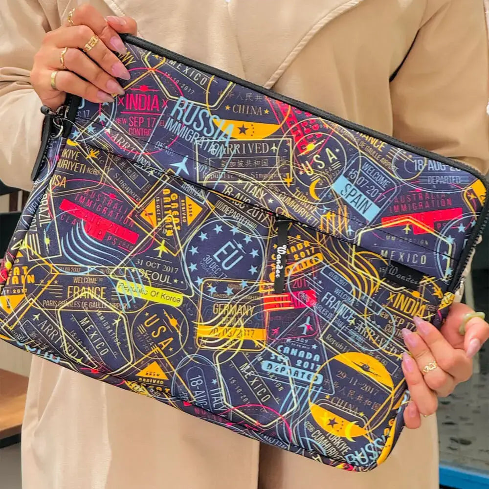 Dark stamps laptop sleeve (15.6 inch)