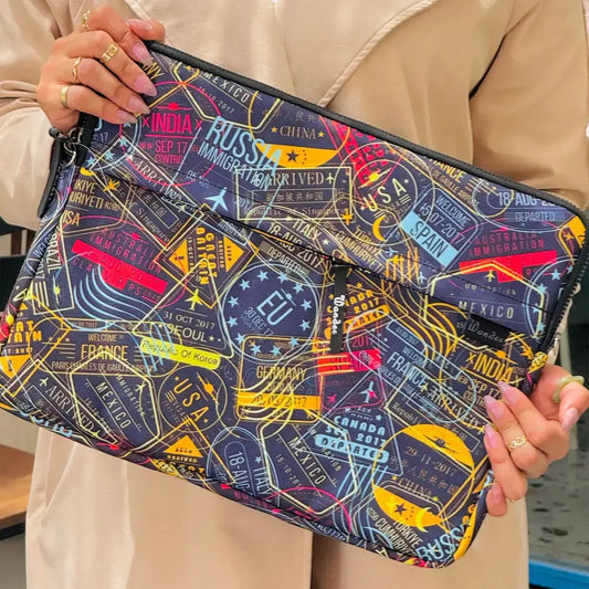 Dark stamps laptop sleeve (15.6 inch)