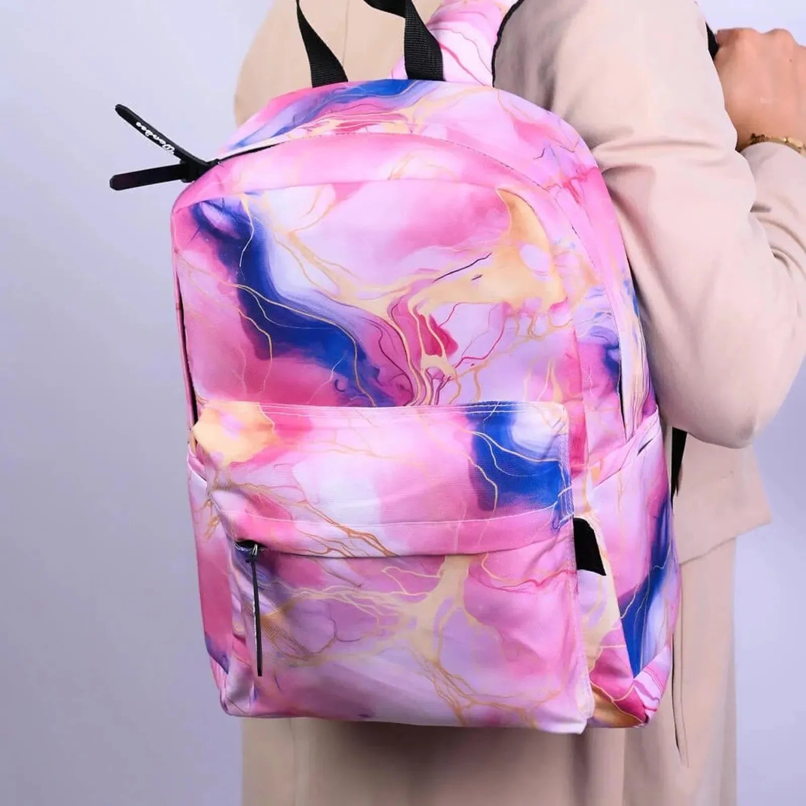 Pink/Blue Marble Backpack - Wonder