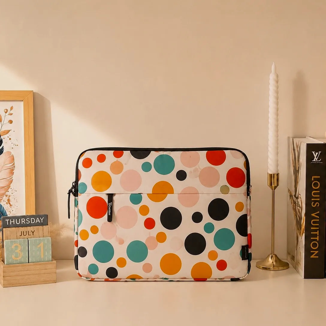 colorful pebbles laptop sleeve (15.6 inch)